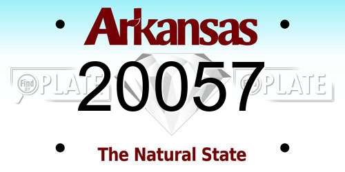20057 Arkansas License Plate