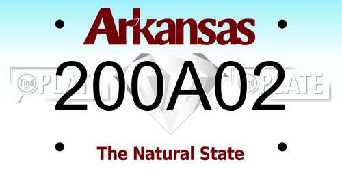 200A02 Arkansas License Plate
