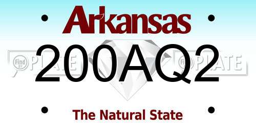 200AQ2 Arkansas License Plate