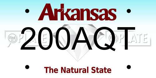 200AQT Arkansas License Plate