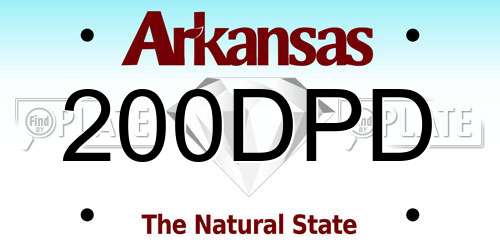 200DPD Arkansas License Plate