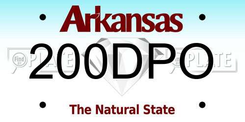 200DPO Arkansas License Plate