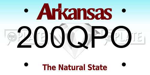 200QPO Arkansas License Plate