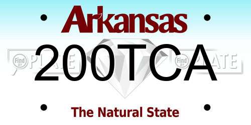 200TCA Arkansas License Plate