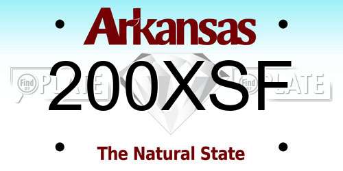 200XSF Arkansas License Plate