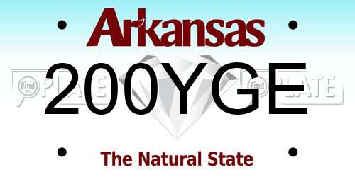 200YGE Arkansas License Plate