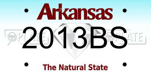 2013BS Arkansas License Plate