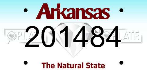 201484 Arkansas License Plate