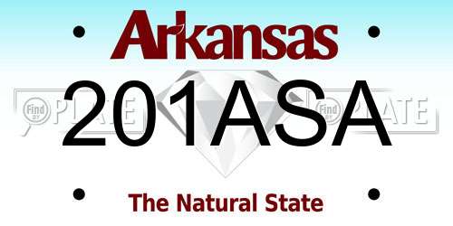 201ASA Arkansas License Plate