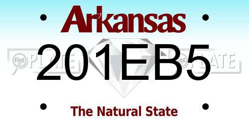 201EB5 Arkansas License Plate