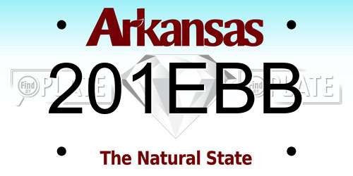 201EBB Arkansas License Plate
