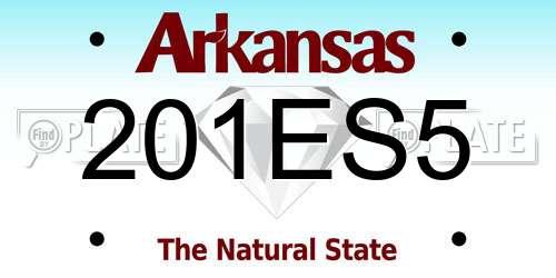 201ES5 Arkansas License Plate