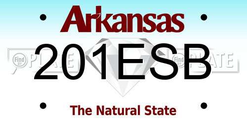 201ESB Arkansas License Plate