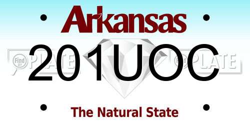 201UOC Arkansas License Plate