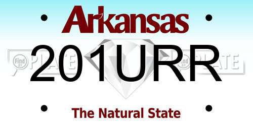 201URR Arkansas License Plate