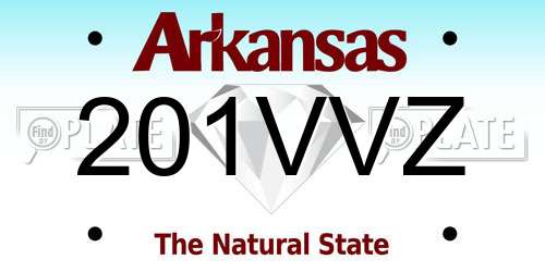 201VVZ Arkansas License Plate