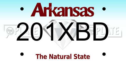 201XBD Arkansas License Plate