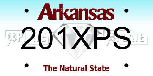 201XPS Arkansas License Plate