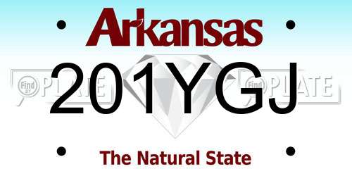 201YGJ Arkansas License Plate