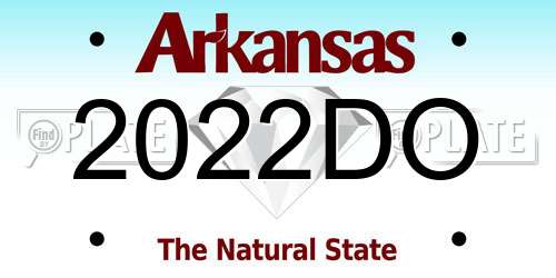2022DO Arkansas License Plate