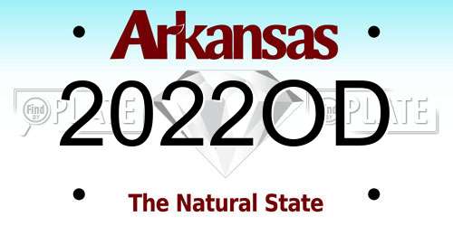 2022OD Arkansas License Plate