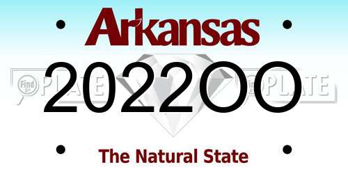 2022OO Arkansas License Plate