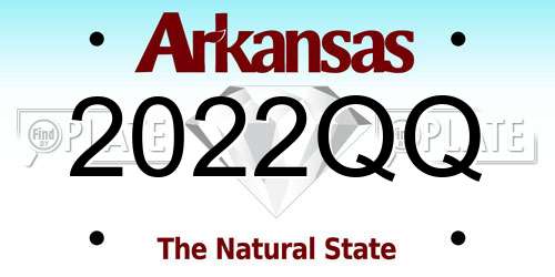 2022QQ Arkansas License Plate