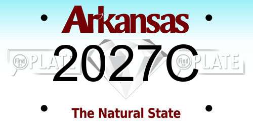 2027C Arkansas License Plate