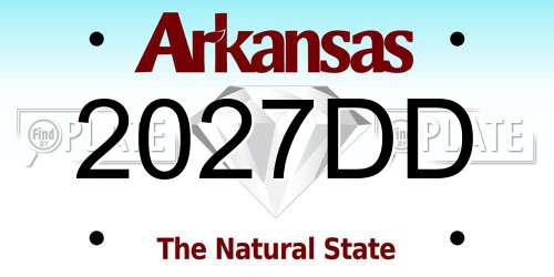 2027DD Arkansas License Plate