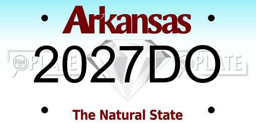 2027DO Arkansas License Plate