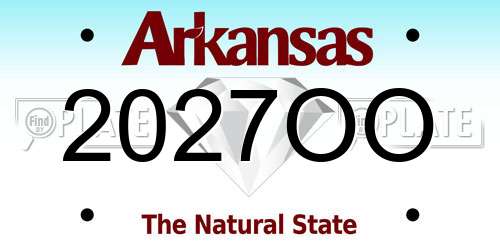 2027OO Arkansas License Plate