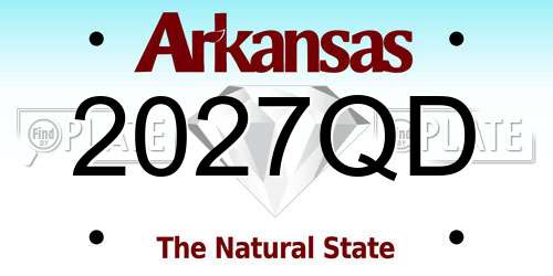 2027QD Arkansas License Plate