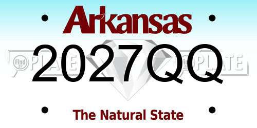 2027QQ Arkansas License Plate