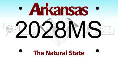 2028MS Arkansas License Plate
