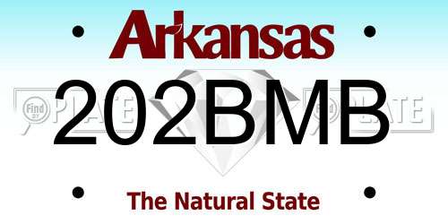 202BMB Arkansas License Plate
