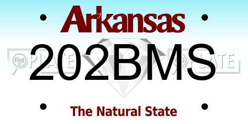 202BMS Arkansas License Plate