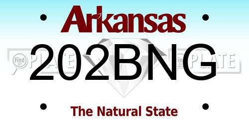 202BNG Arkansas License Plate