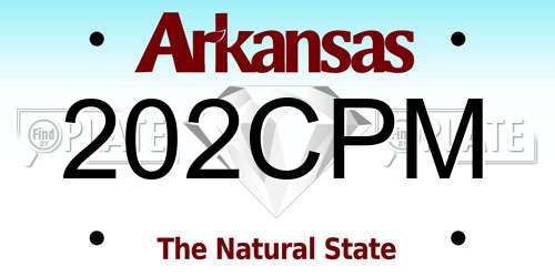 202CPM Arkansas License Plate