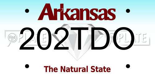 202TDO Arkansas License Plate