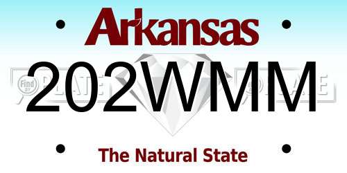 202WMM Arkansas License Plate