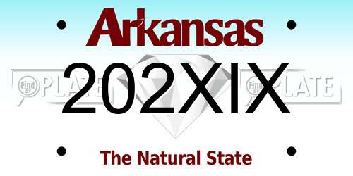 202XIX Arkansas License Plate