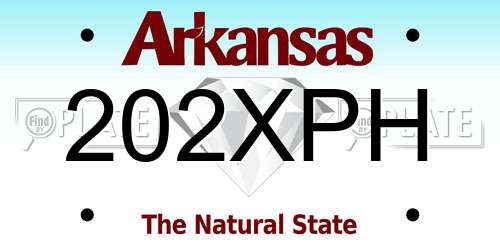 202XPH Arkansas License Plate
