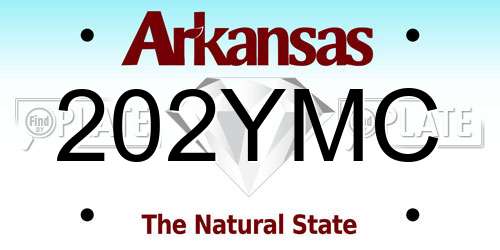 202YMC Arkansas License Plate