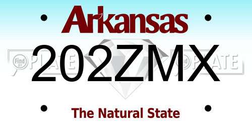 202ZMX Arkansas License Plate