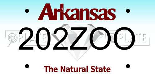 202ZOO Arkansas License Plate
