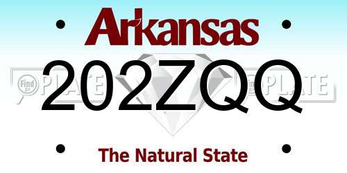 202ZQQ Arkansas License Plate