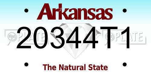 20344T1 Arkansas License Plate