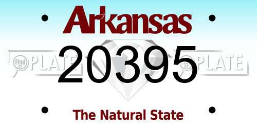 20395 Arkansas License Plate