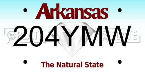 204YMW Arkansas License Plate
