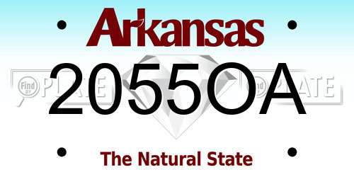 2055OA Arkansas License Plate